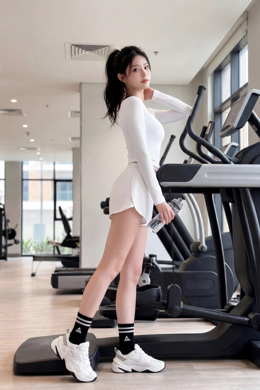 Quần short thể thao nữ Bloom QSBL01 - Trắng