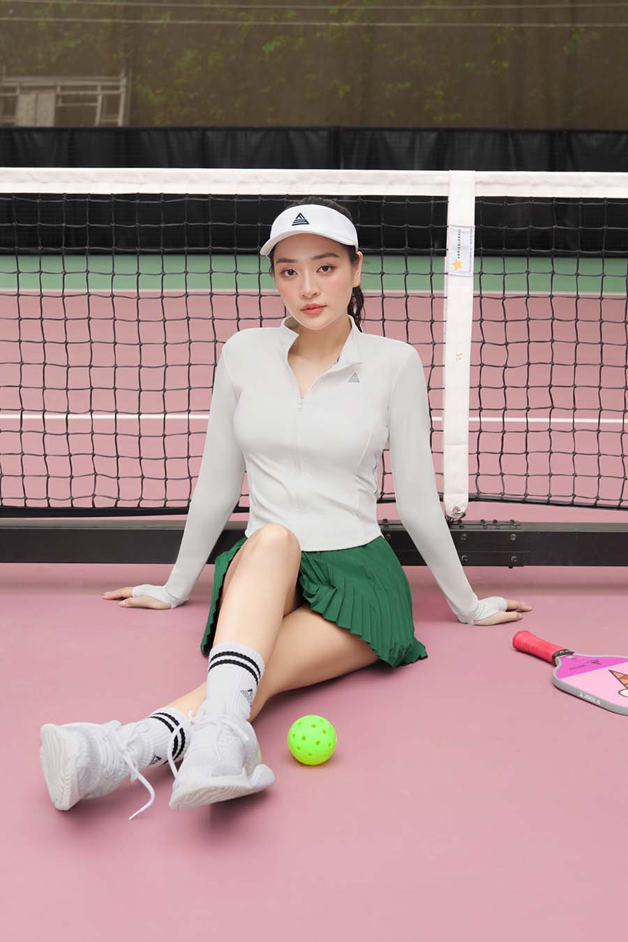 Chân váy xếp ly thể thao nữ Fitme GOC - VXLN01 - Wimbledon Green - Fitme Sportswear
