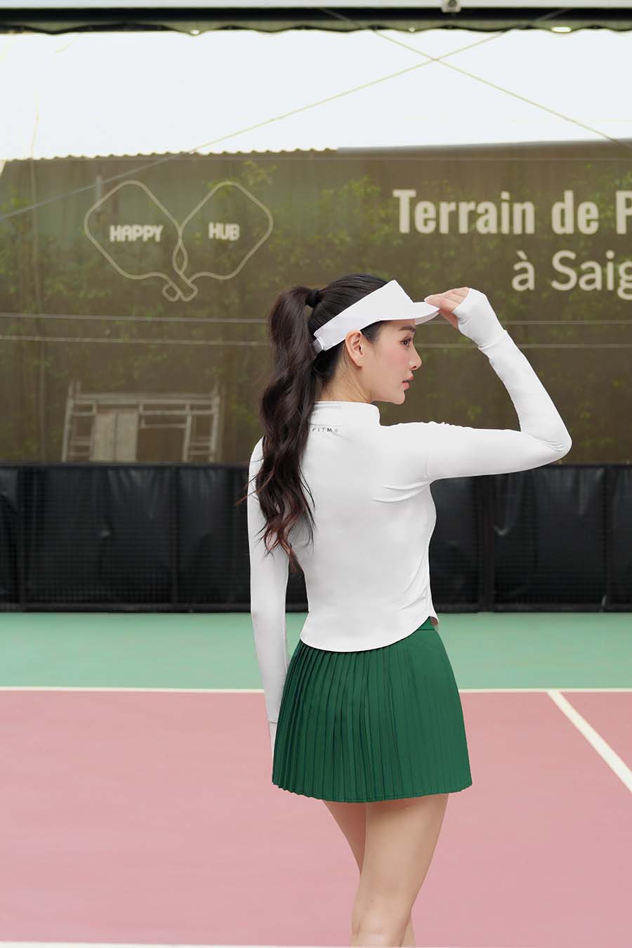Chân váy xếp ly thể thao nữ Fitme GOC - VXLN01 - Wimbledon Green - Fitme Sportswear