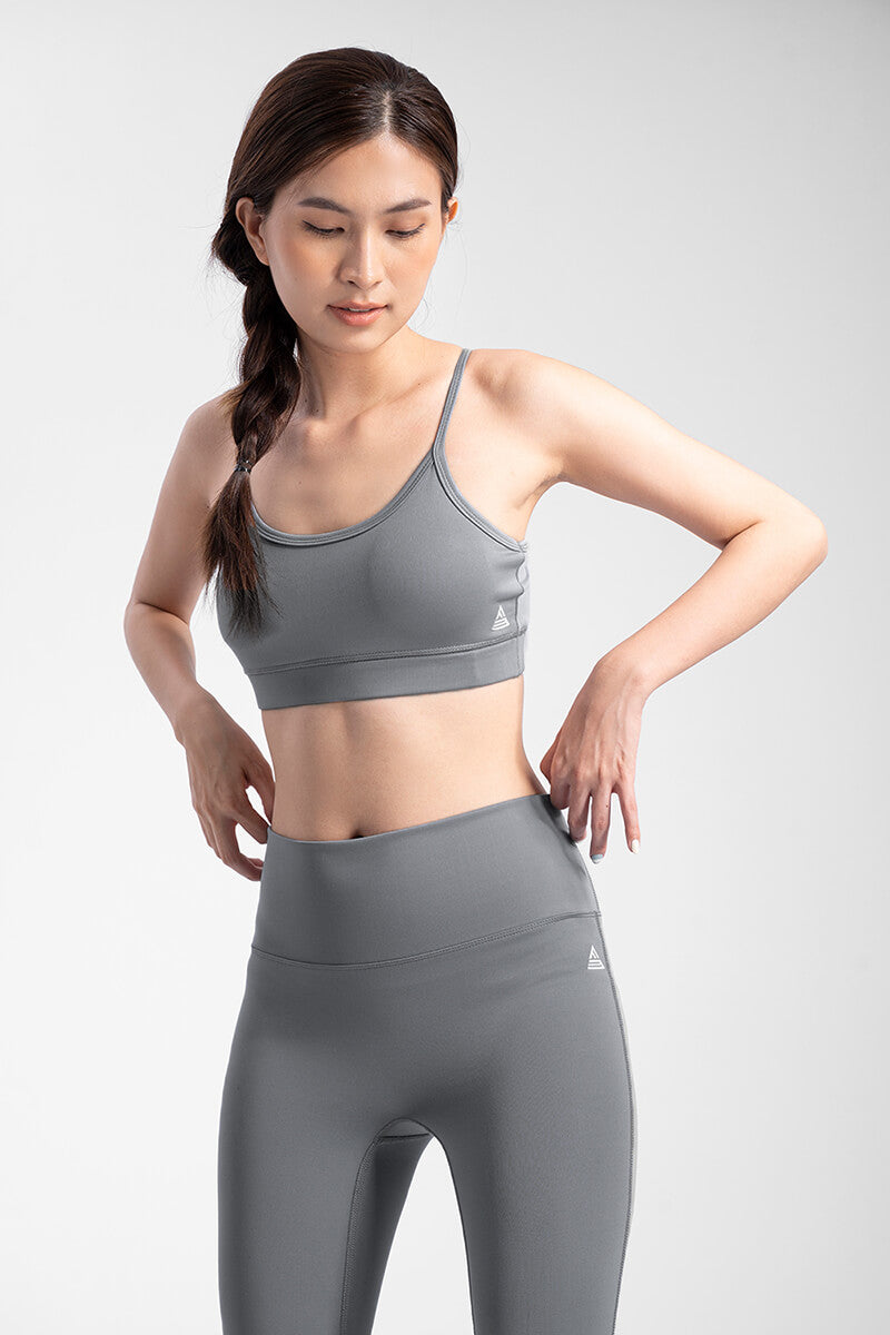 Áo bra gym yoga Theta - Dark Grey - Fitme Sportswear