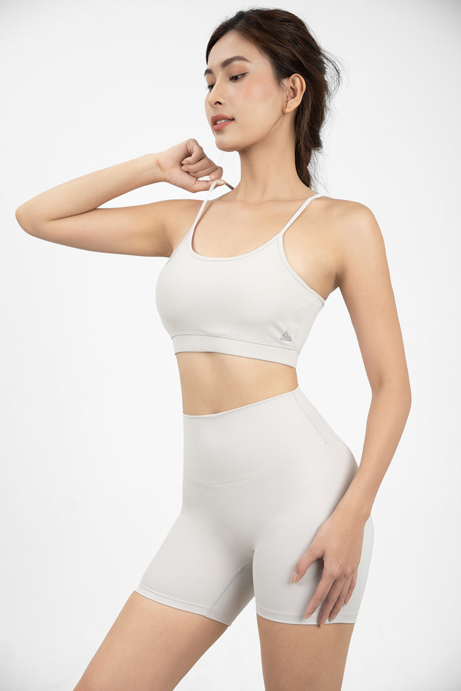 Áo bra gym yoga Theta - Light Grey - Fitme Sportswear
