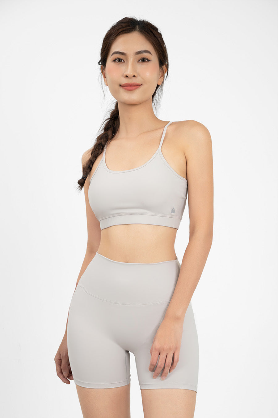 Áo bra gym yoga Theta - Light Grey - Fitme Sportswear