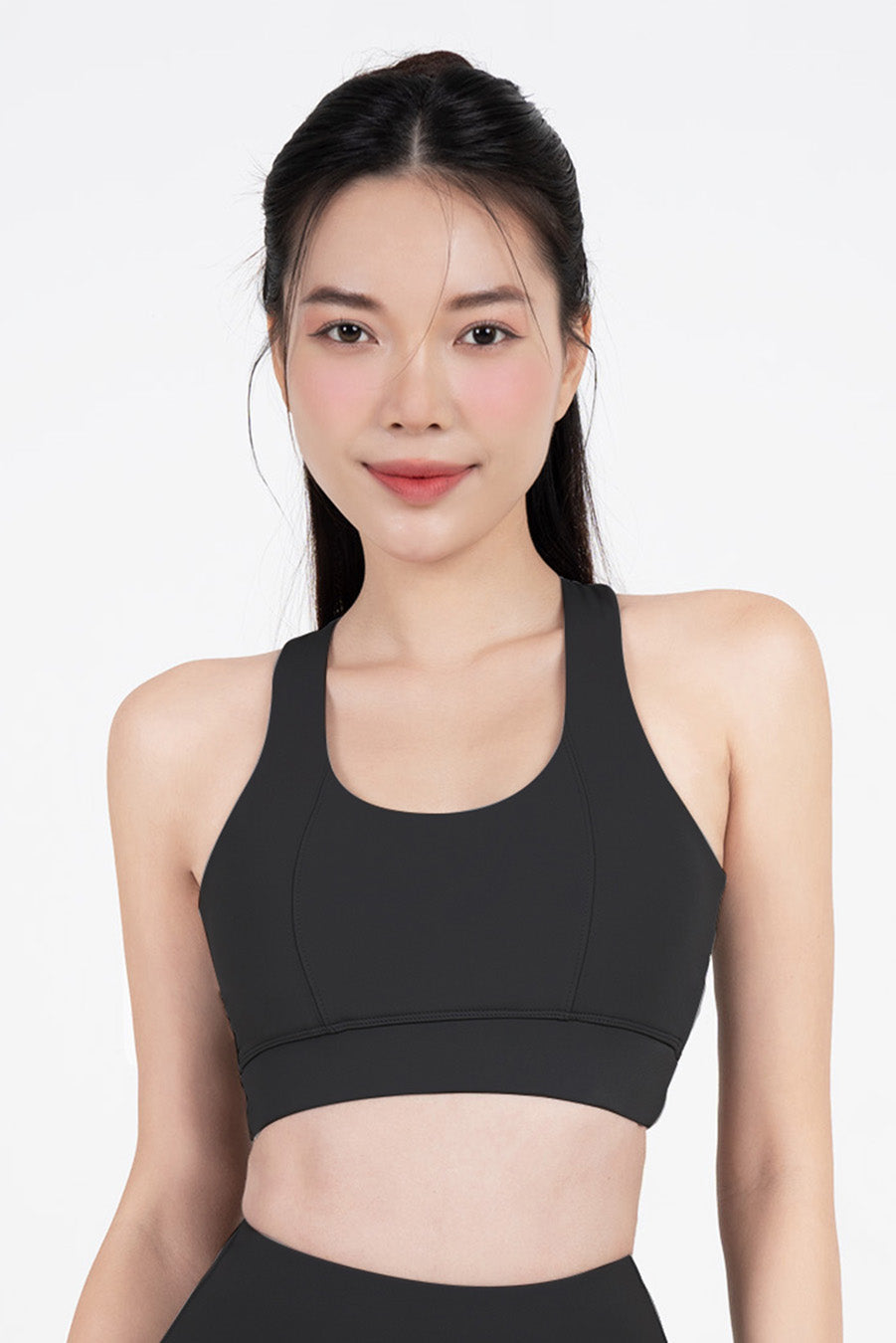 Áo bra tập yoga Racer Back Fitme Flow - BRRB - Đen - Fitme Sportswear