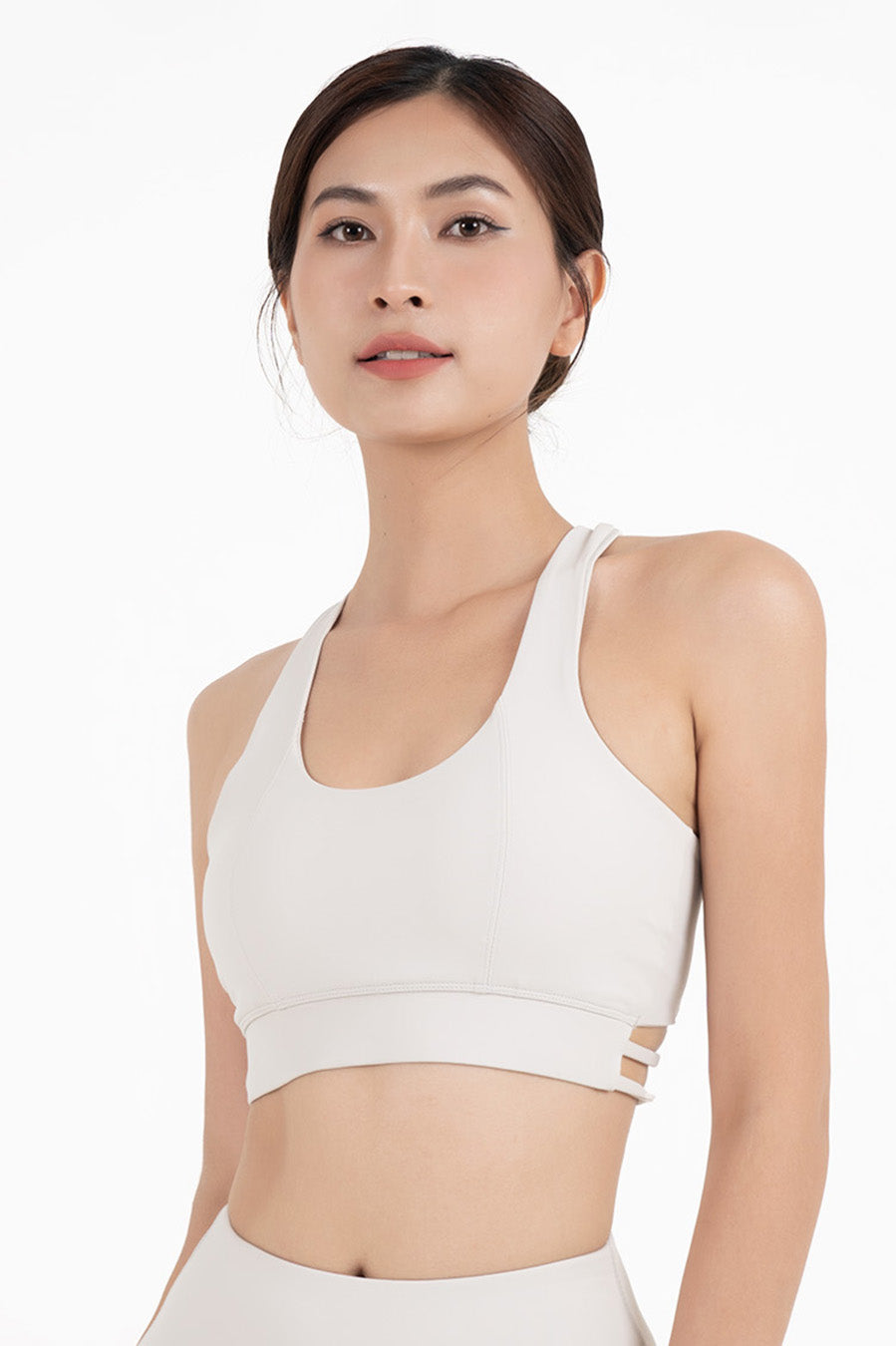 Áo bra tập yoga Racer Back Fitme Flow - BRRB - Light Grey - Fitme Sportswear
