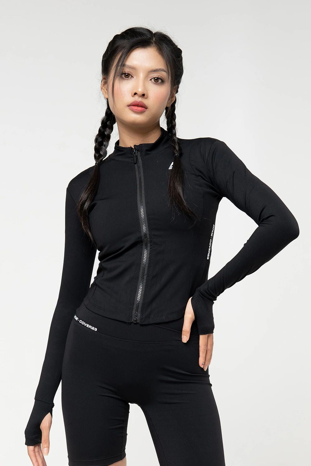 Áo khoác tập gym Cover23 - Đen - Fitme Sportswear