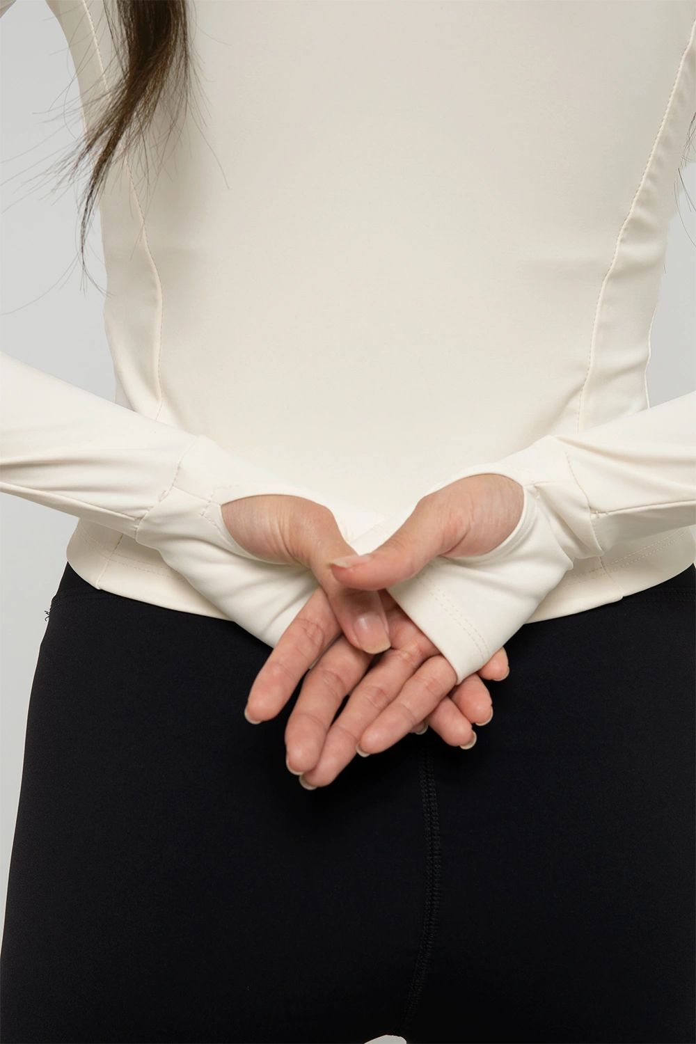 Áo khoác tập gym Cover23 - Ivory - Fitme Sportswear