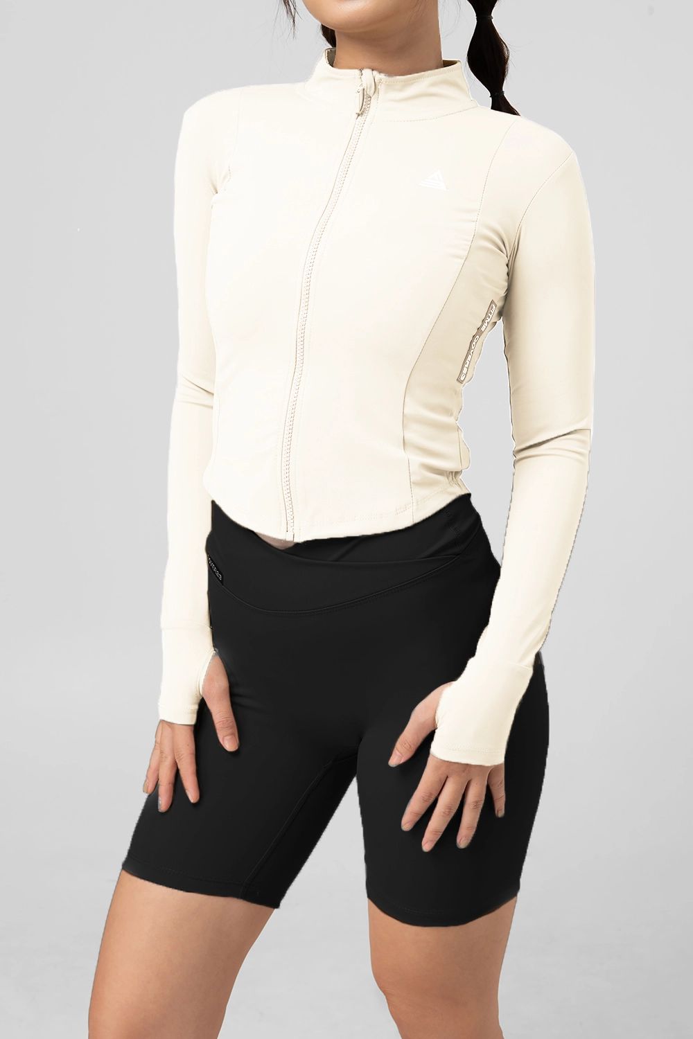 Áo khoác tập gym Cover23 - Ivory - Fitme Sportswear