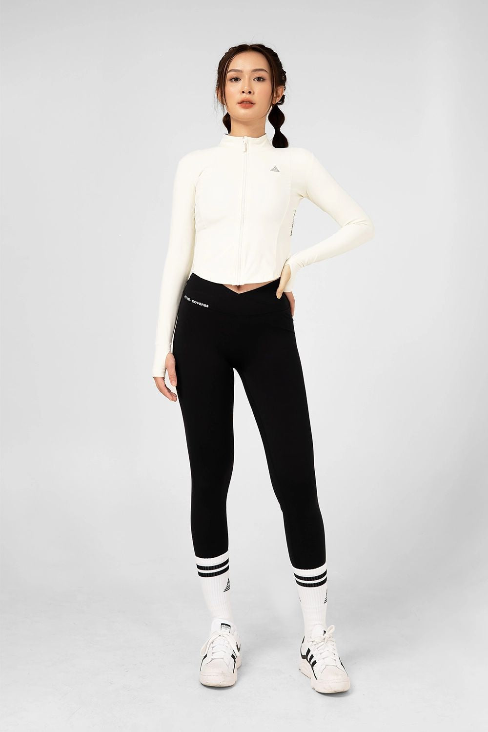 Áo khoác tập gym Cover23 - Ivory - Fitme Sportswear