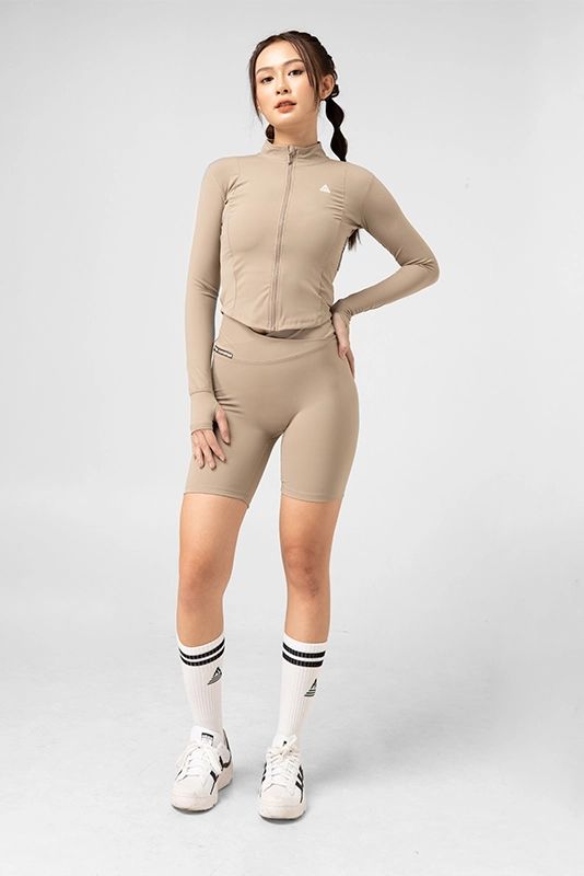 Áo khoác tập gym Cover23 - Sand - Fitme Sportswear