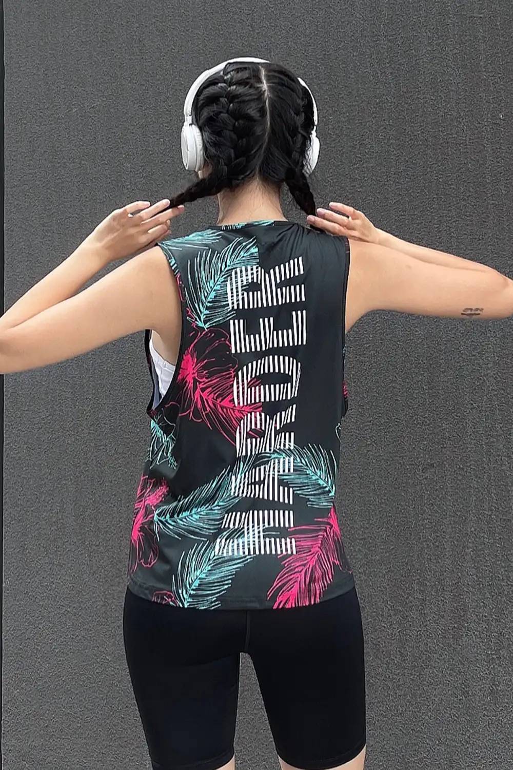 Áo tanktop thể thao nữ - Floral - Fitme Sportswear