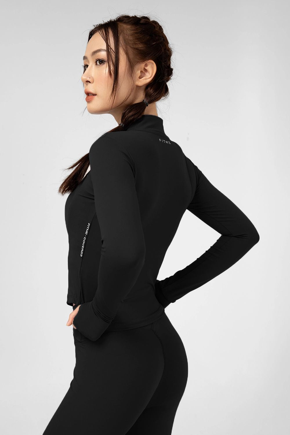 Áo tập gym tay dài Cover23 - Đen - Fitme Sportswear