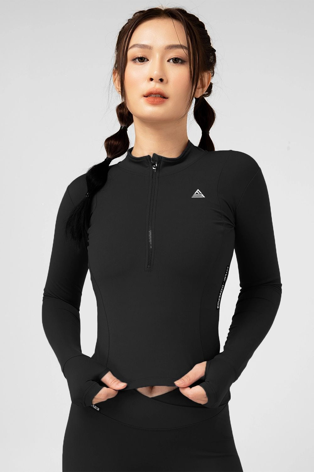 Áo tập gym tay dài Cover23 - Đen - Fitme Sportswear