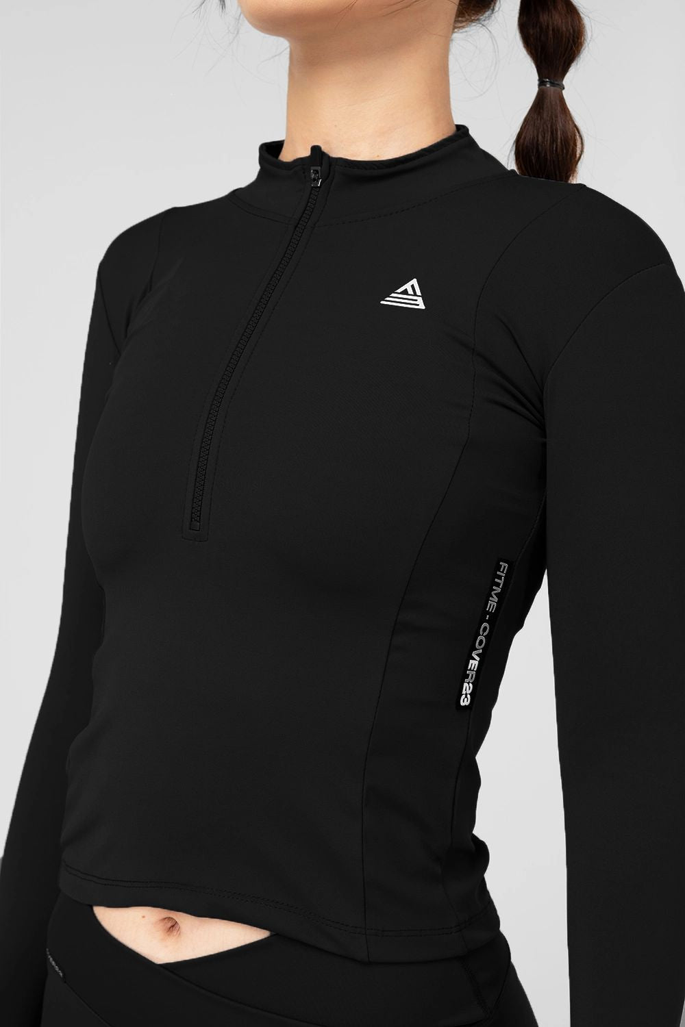 Áo tập gym tay dài Cover23 - Đen - Fitme Sportswear
