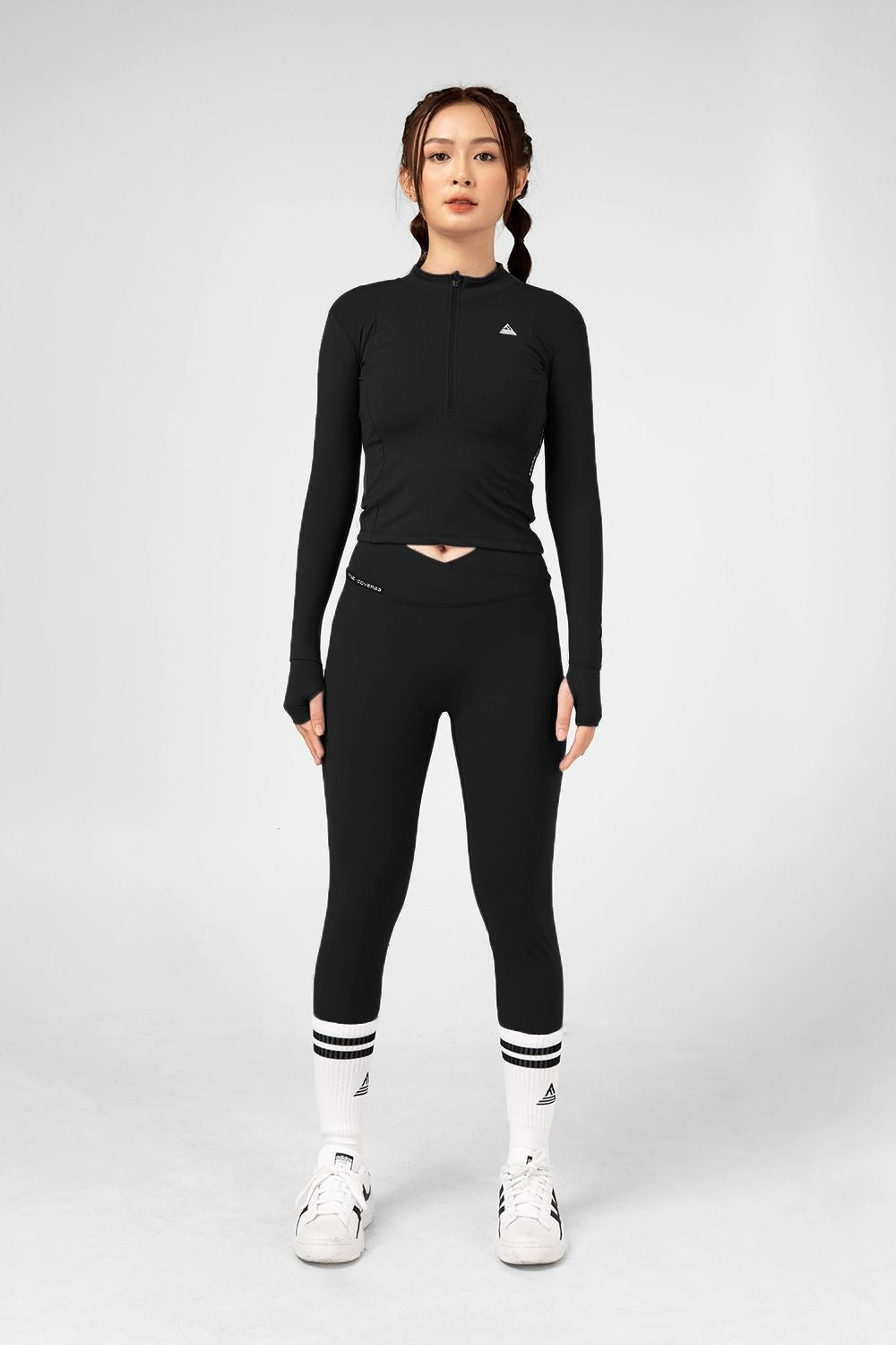 Áo tập gym tay dài Cover23 - Đen - Fitme Sportswear