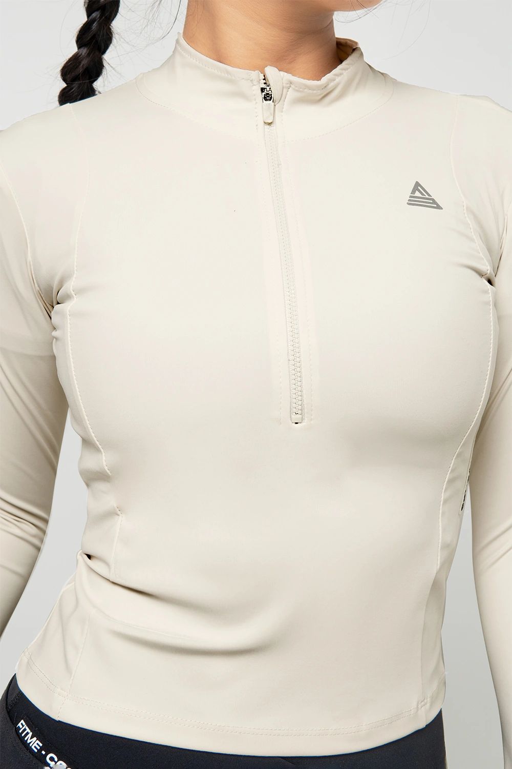 Áo tập gym tay dài Cover23 - Ivory - Fitme Sportswear