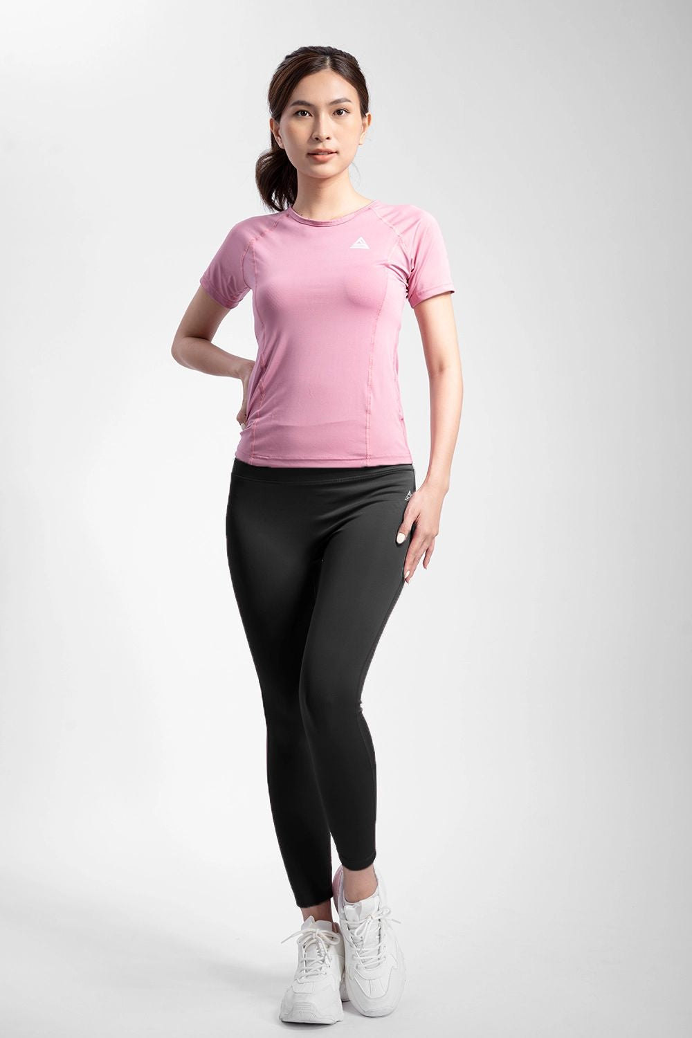 Áo thun tập gym nữ Sigma - Hồng Đất - Fitme Sportswear