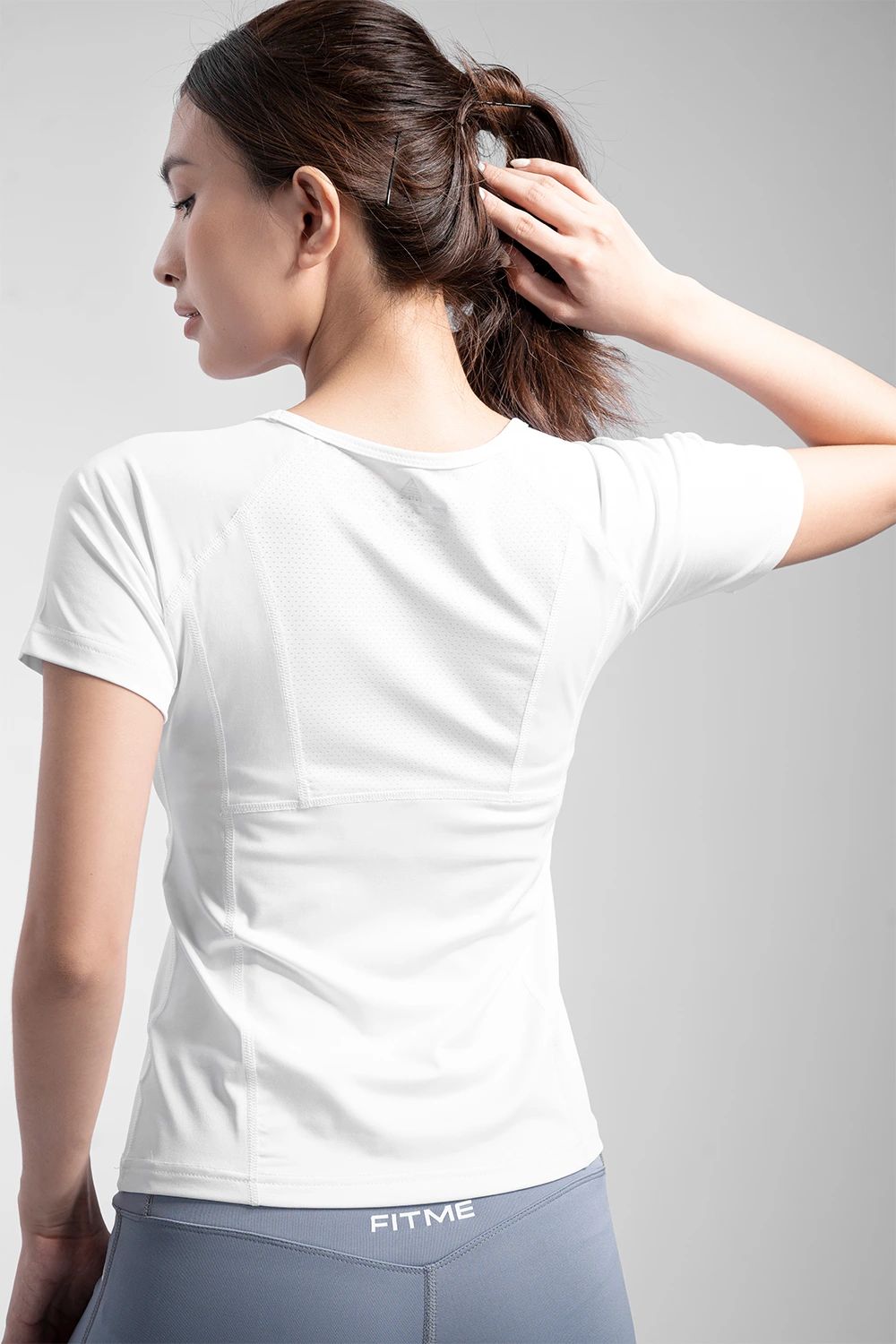 Áo thun tập gym nữ Sigma - Trắng - Fitme Sportswear