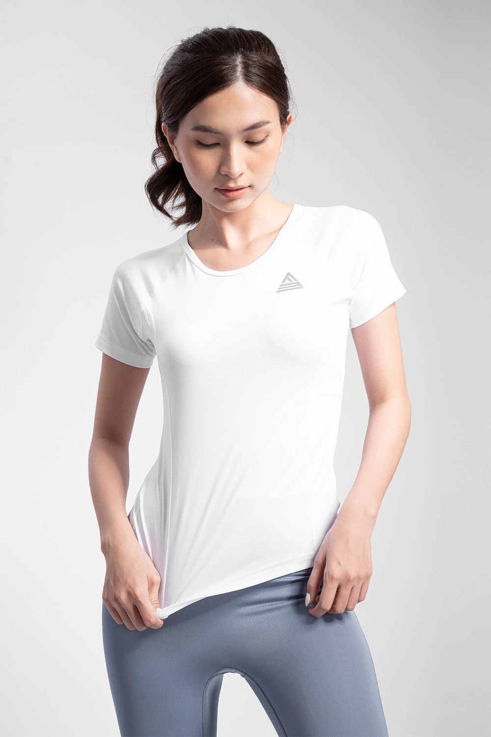 Áo thun tập gym nữ Sigma - Trắng - Fitme Sportswear