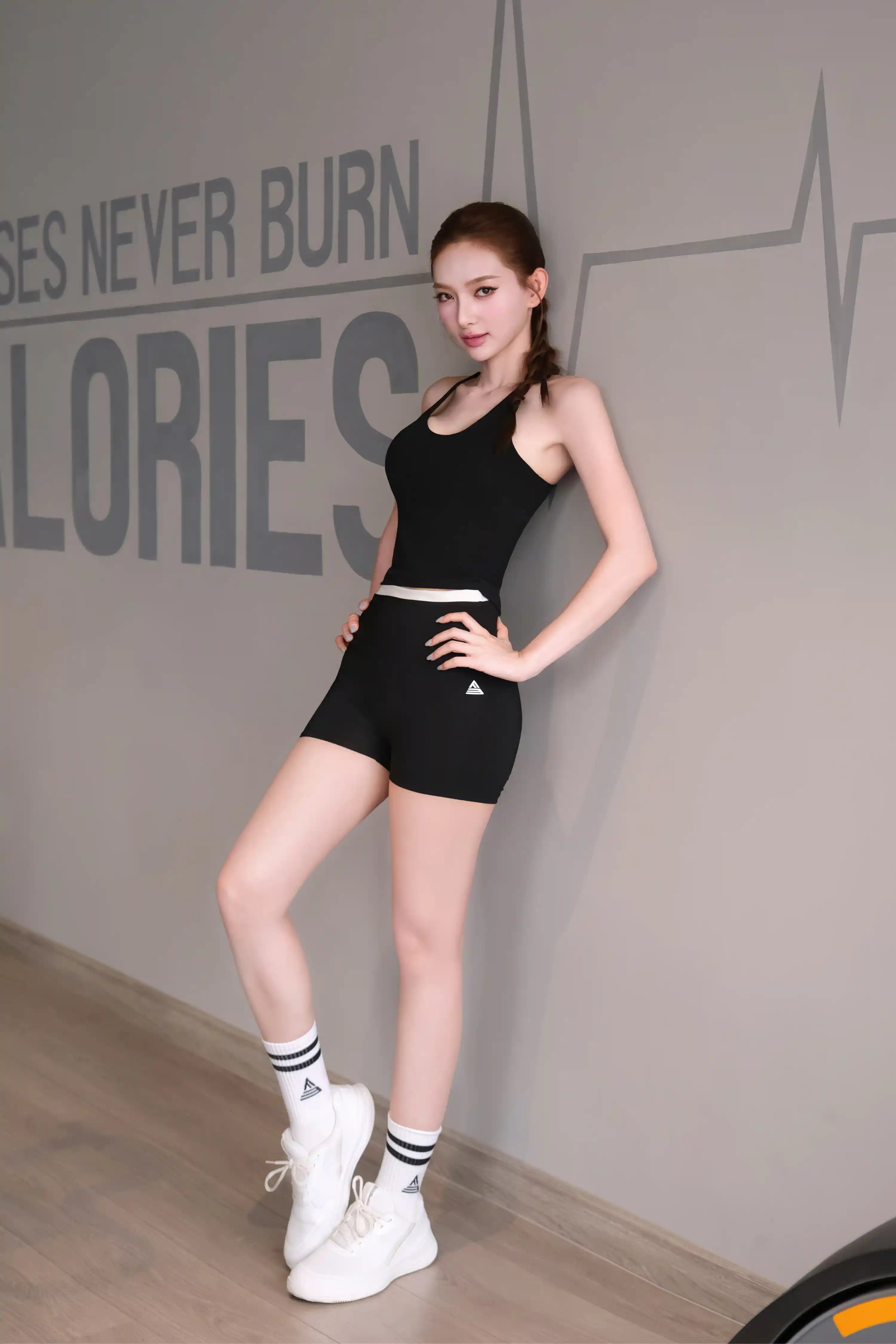 Quần đùi tập gym yoga Fitme SOFT QNSO01 Đen