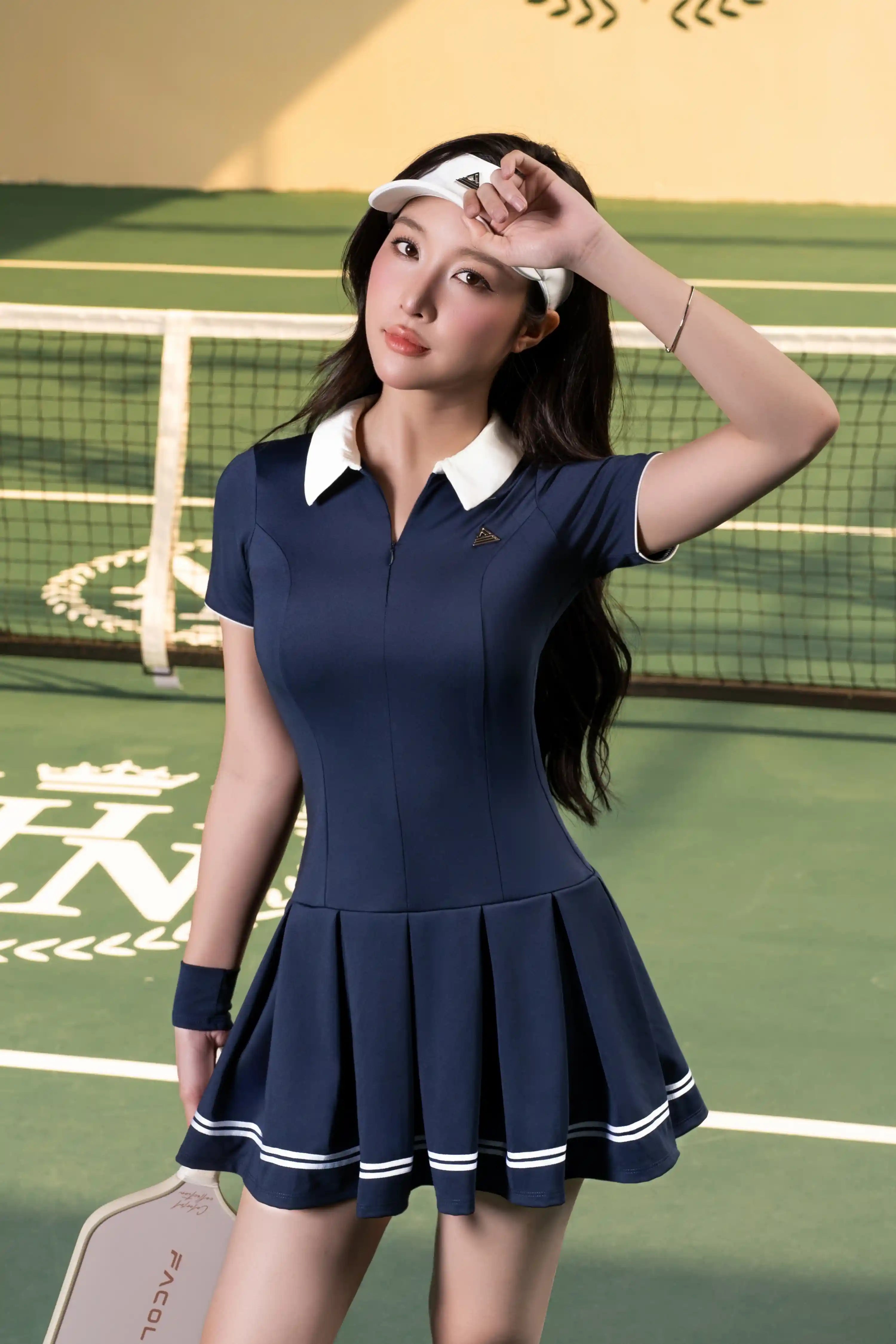 Váy tennis tập pickleball tennis nữ DTGR02 Xanh