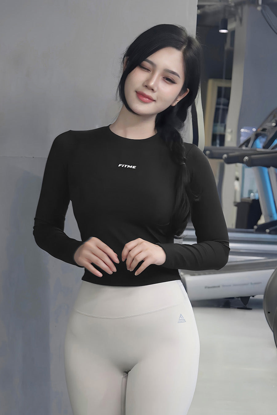 Áo tập gym nữ dài tay Fitme - ACDB01 - Đen - Fitme Sportswear