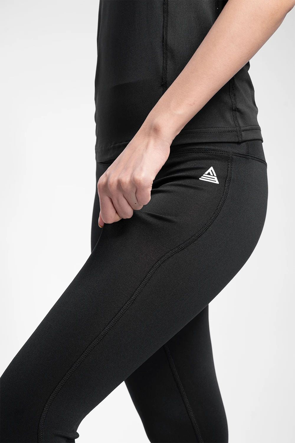 Quần legging dài tập yoga cạp ngang Zeta - Đen - Fitme Sportswear