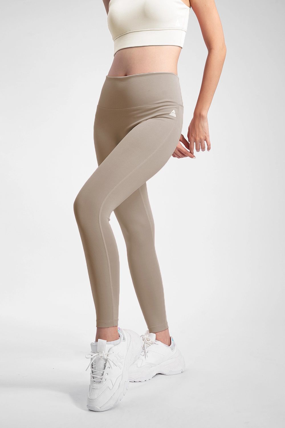 Quần legging dài tập yoga cạp ngang Zeta - Sand - Fitme Sportswear