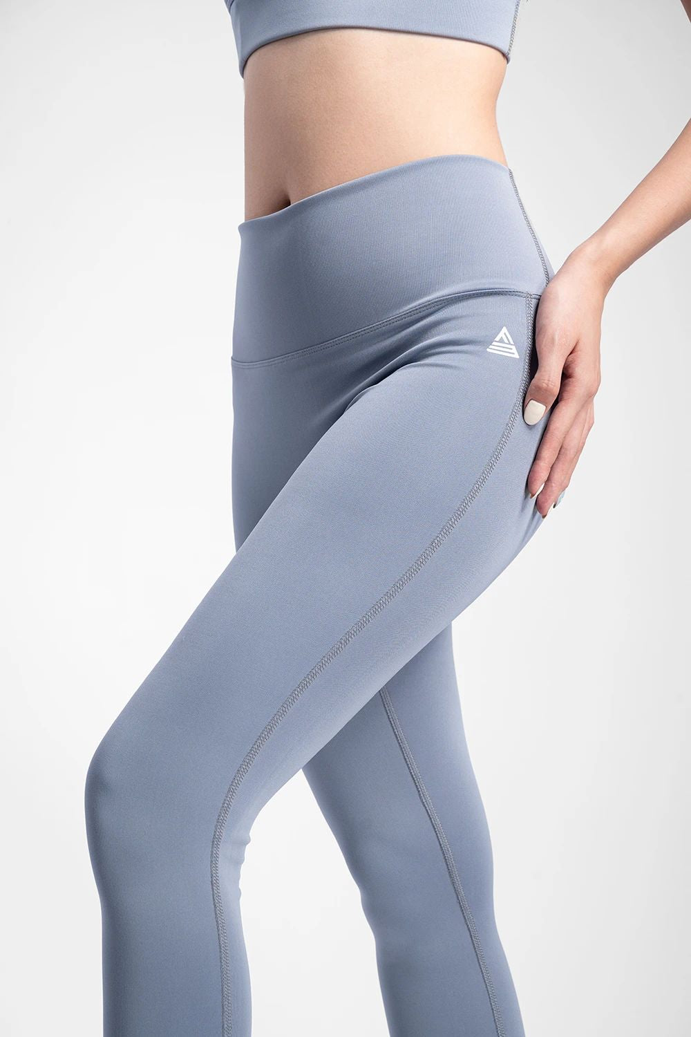Quần legging dài tập yoga cạp ngang Zeta - Xám Xanh - Fitme Sportswear