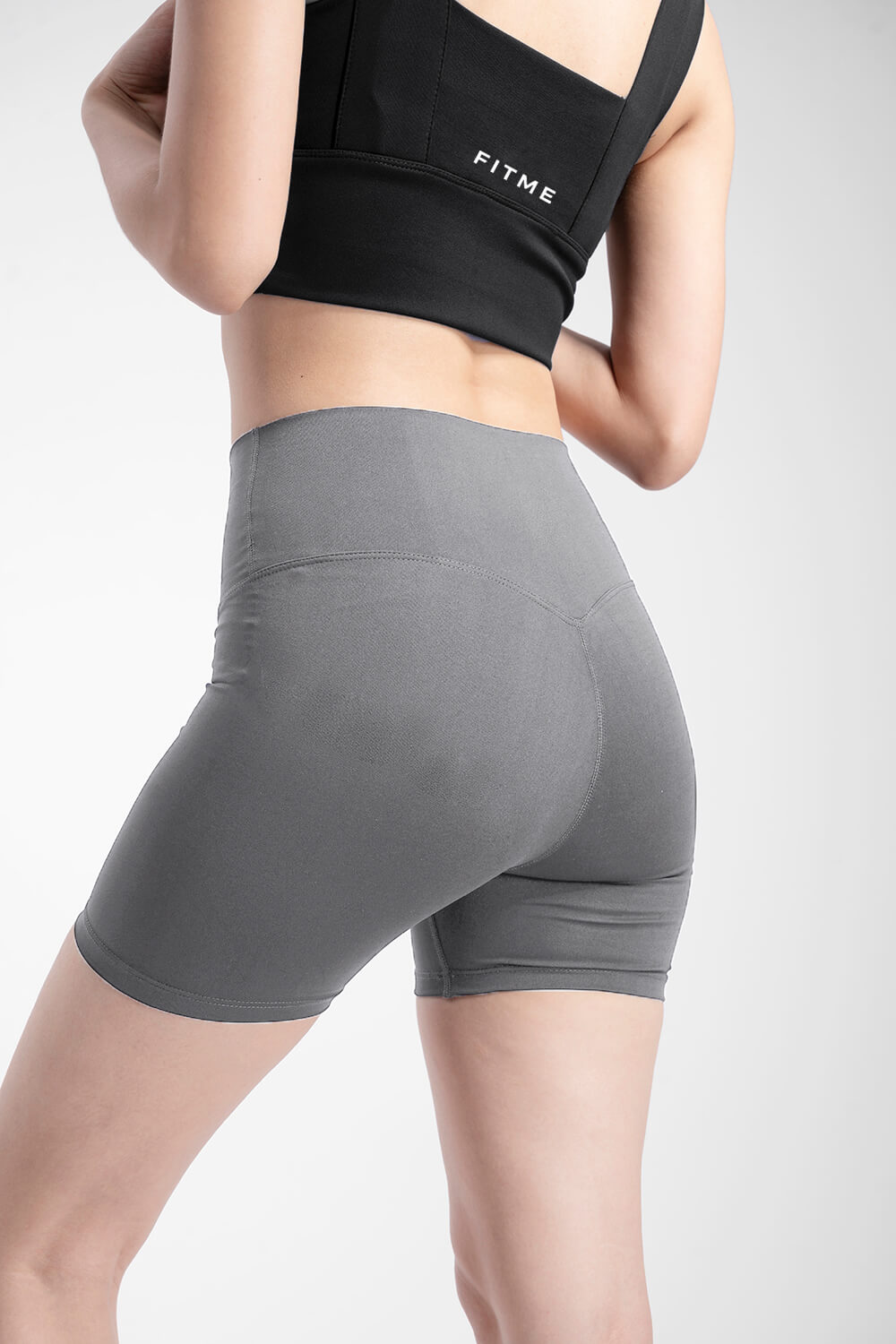 Quần legging đùi gym yoga nữ - Dark Grey - Fitme Sportswear