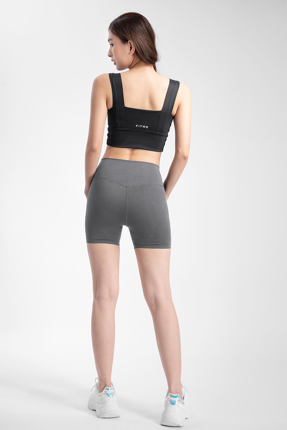 Quần legging đùi gym yoga nữ - Dark Grey - Fitme Sportswear