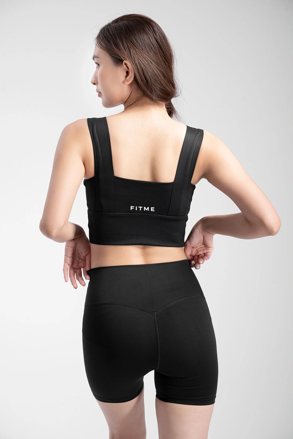 Quần legging đùi gym yoga nữ - Đen - Fitme Sportswear