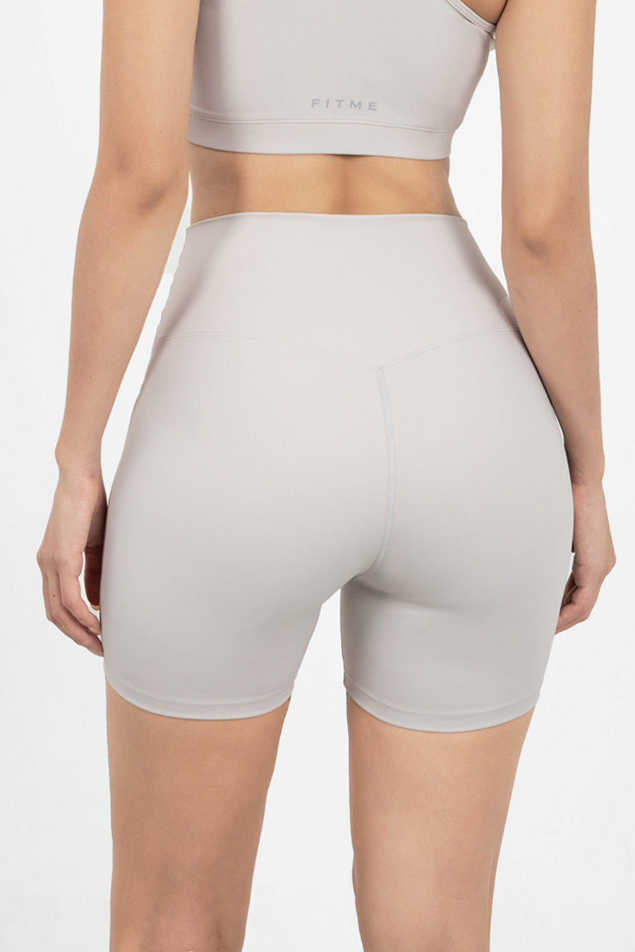 Quần legging đùi gym yoga nữ - Light Grey - Fitme Sportswear