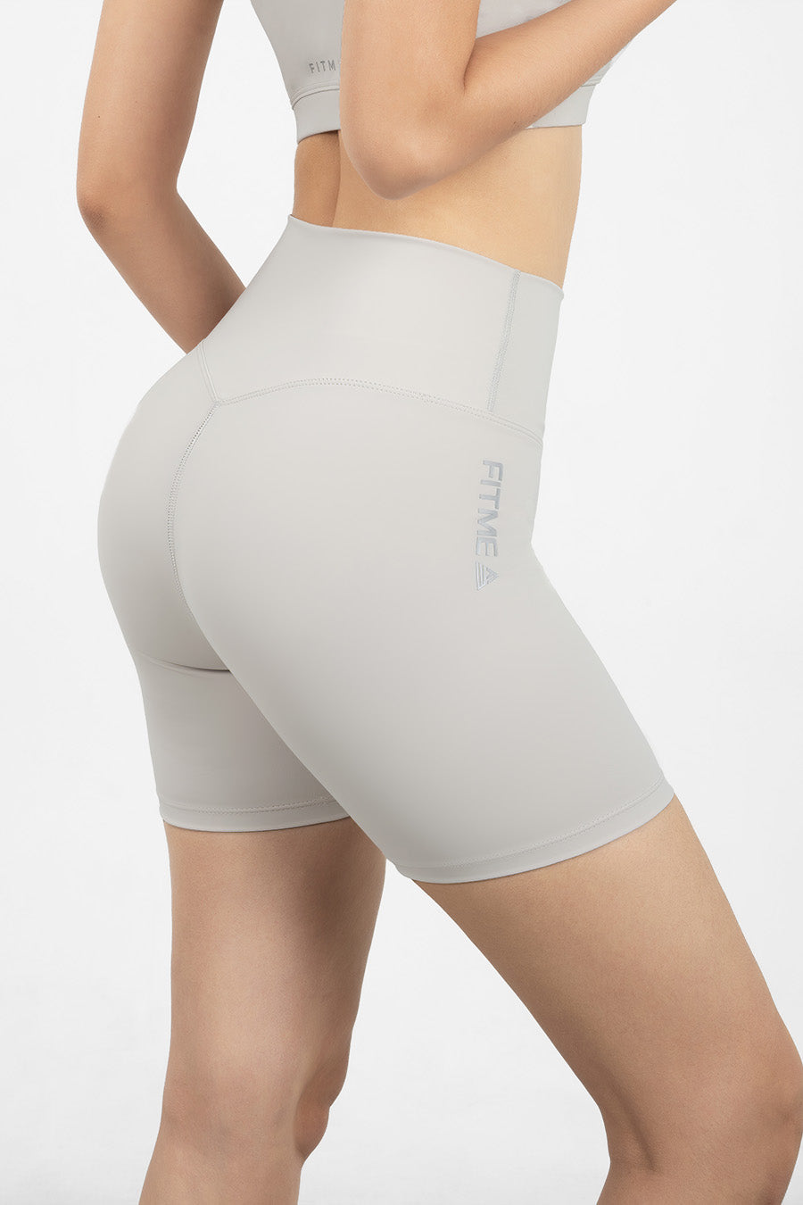 Quần legging đùi gym yoga nữ - Light Grey - Fitme Sportswear
