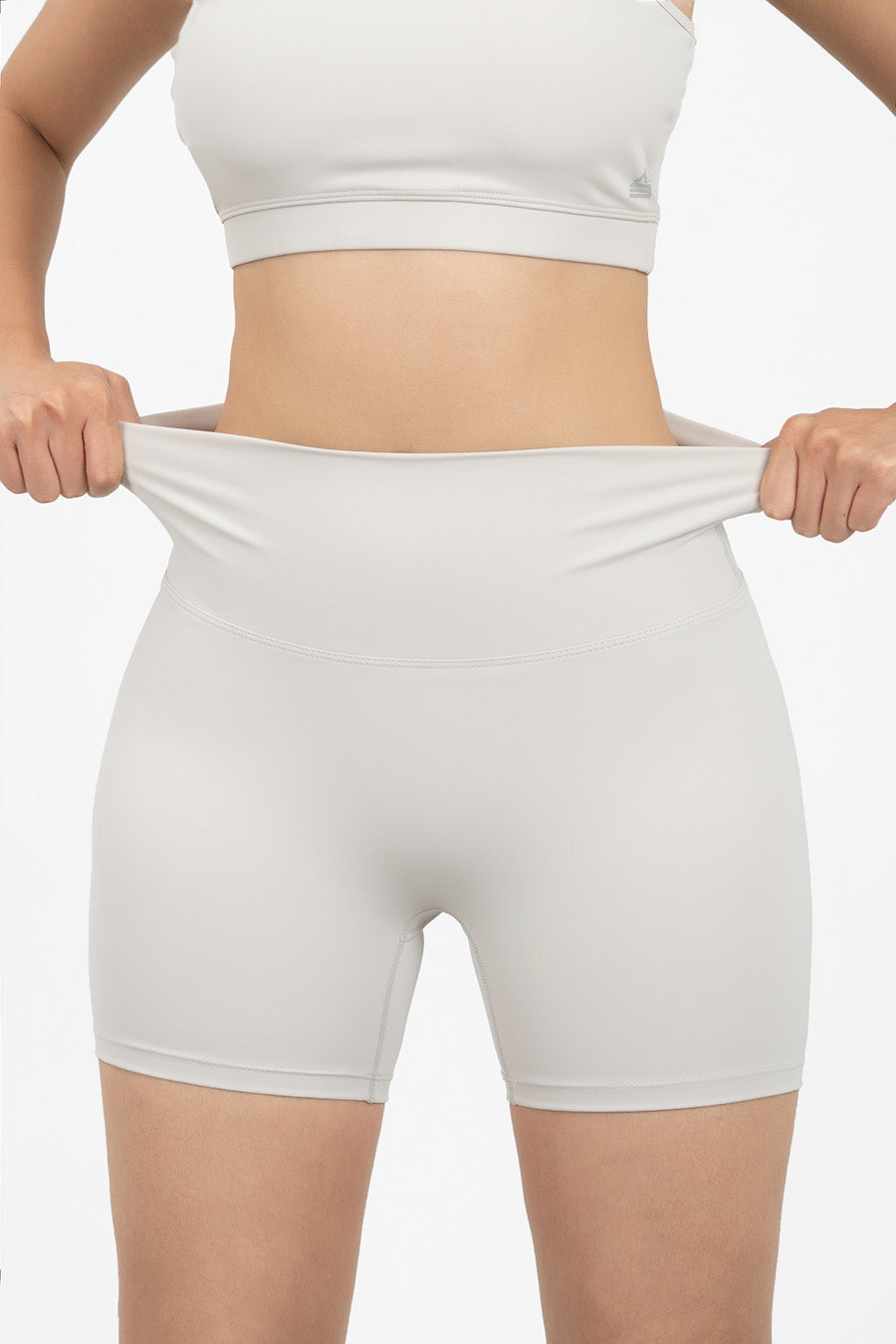 Quần legging đùi gym yoga nữ - Light Grey - Fitme Sportswear