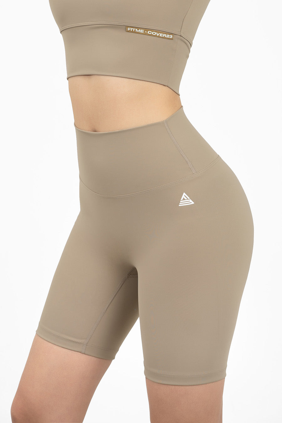 Quần legging lửng tập yoga cạp ngang - Sand - Fitme Sportswear