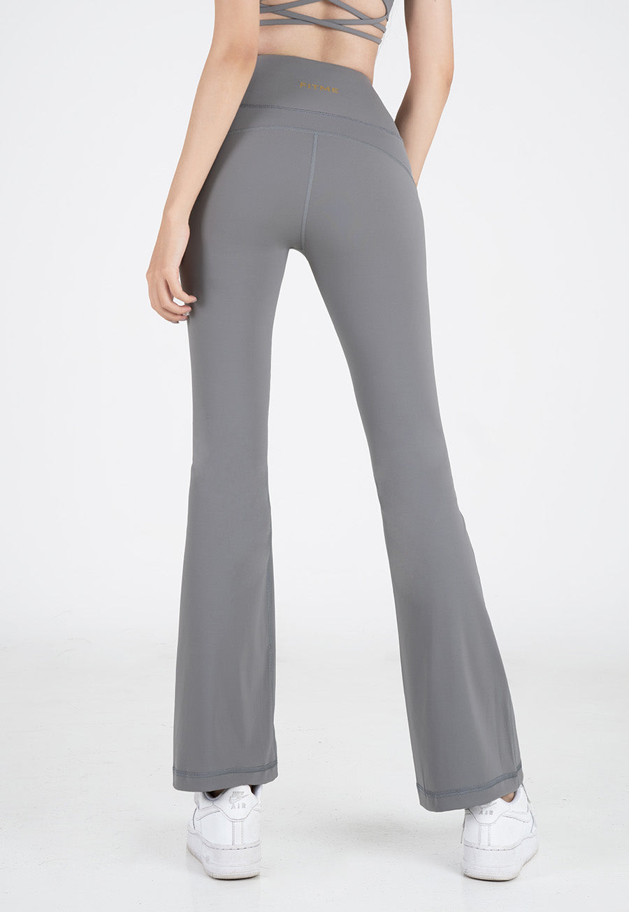 Quần legging nữ ống loe Fitme Flow nâng mông QDOL - Dark Grey - Fitme Sportswear