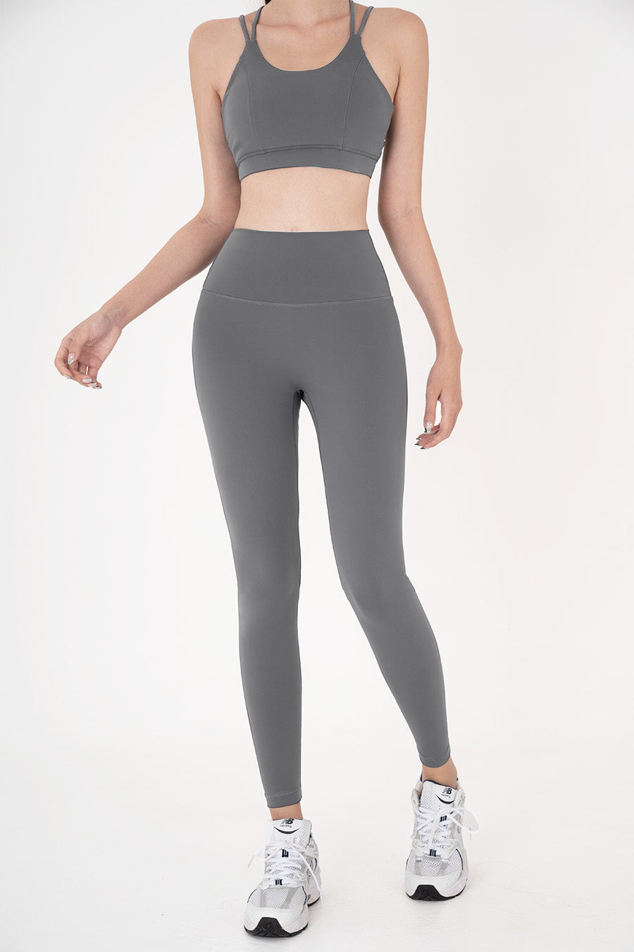 Quần legging nữ tập gym có túi ẩn Theta QDTT- Dark Grey - Fitme Sportswear