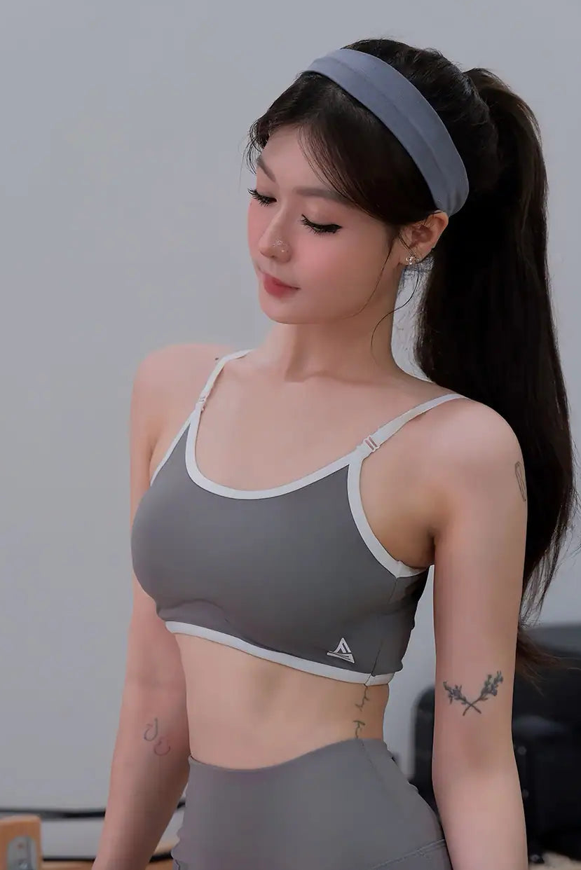 Áo bra phối viền BRGL02 Dark Grey