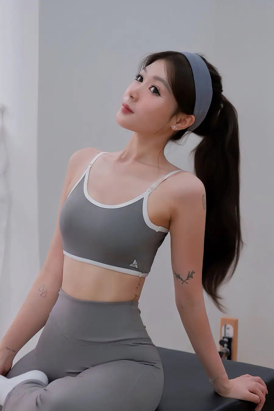 Áo bra phối viền BRGL02 Dark Grey