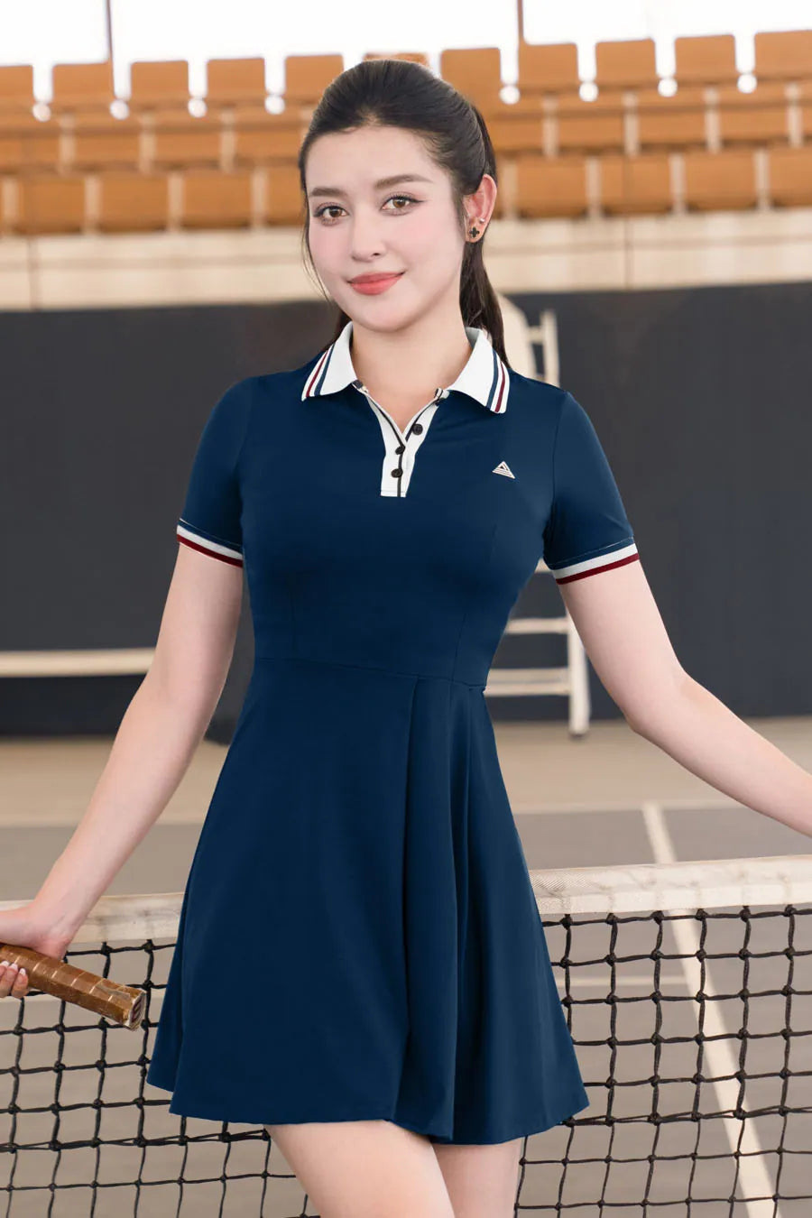 Váy Fitme ECHO CE DXTN01 Navy sọc đỏ