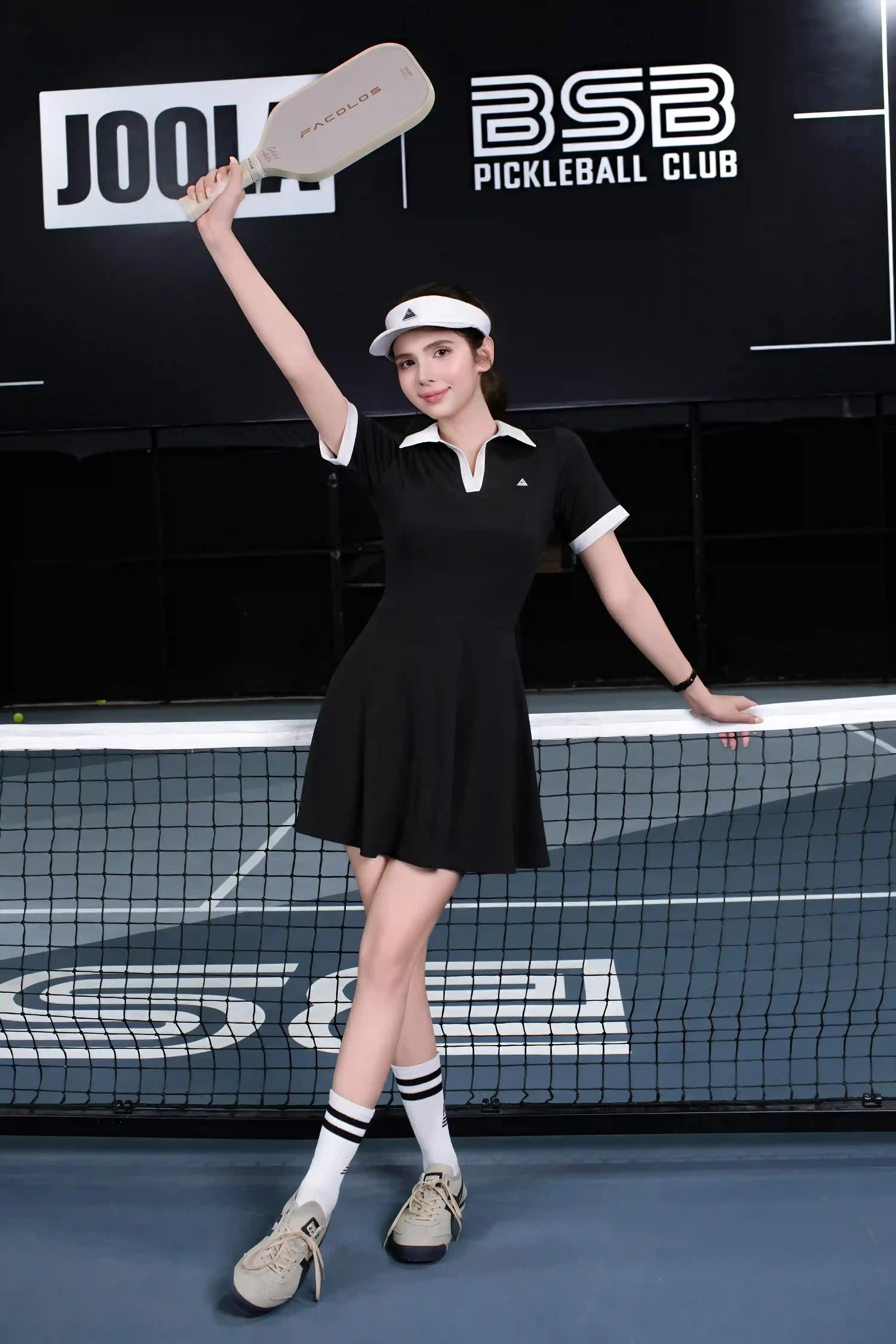 Váy tennis pickleball thể thao nữ Fitme SOFT DTSO01 Đen