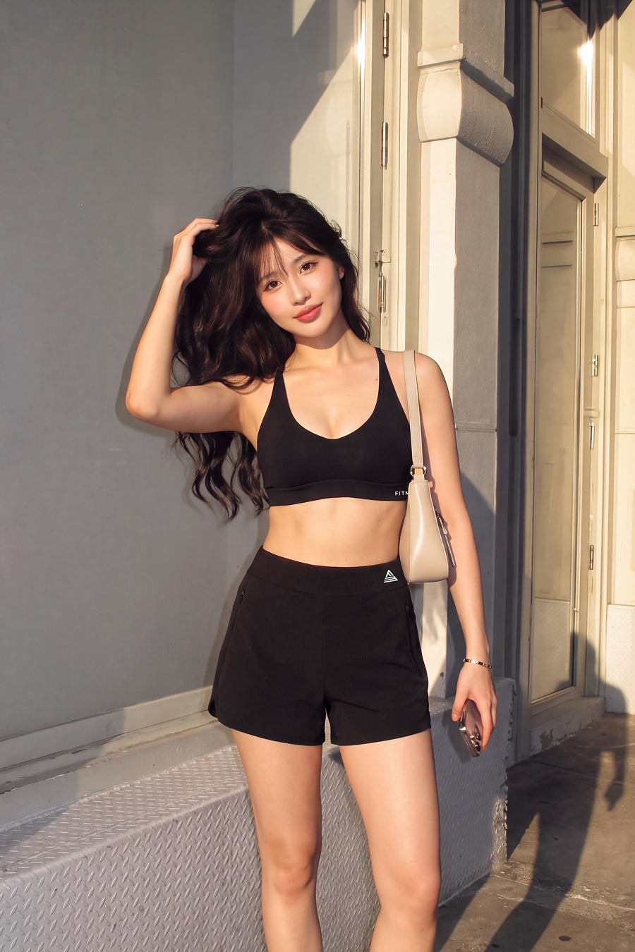 Áo bra tập gym yoga nữ Fitme Cloud dây chéo BRCL01 Đen (Pre-order)