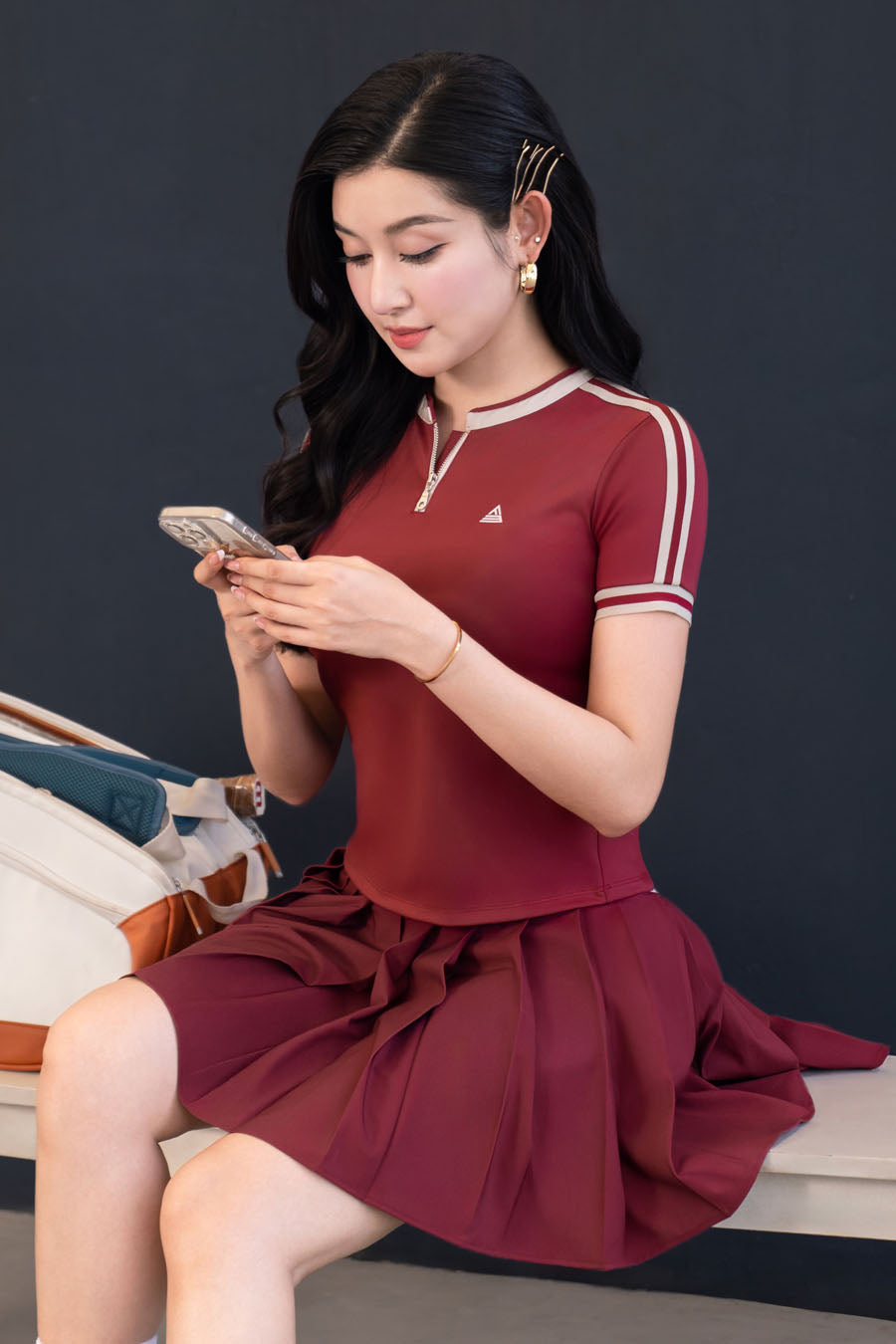 Váy Fitme PULSE CE VTHN01 Red đai be