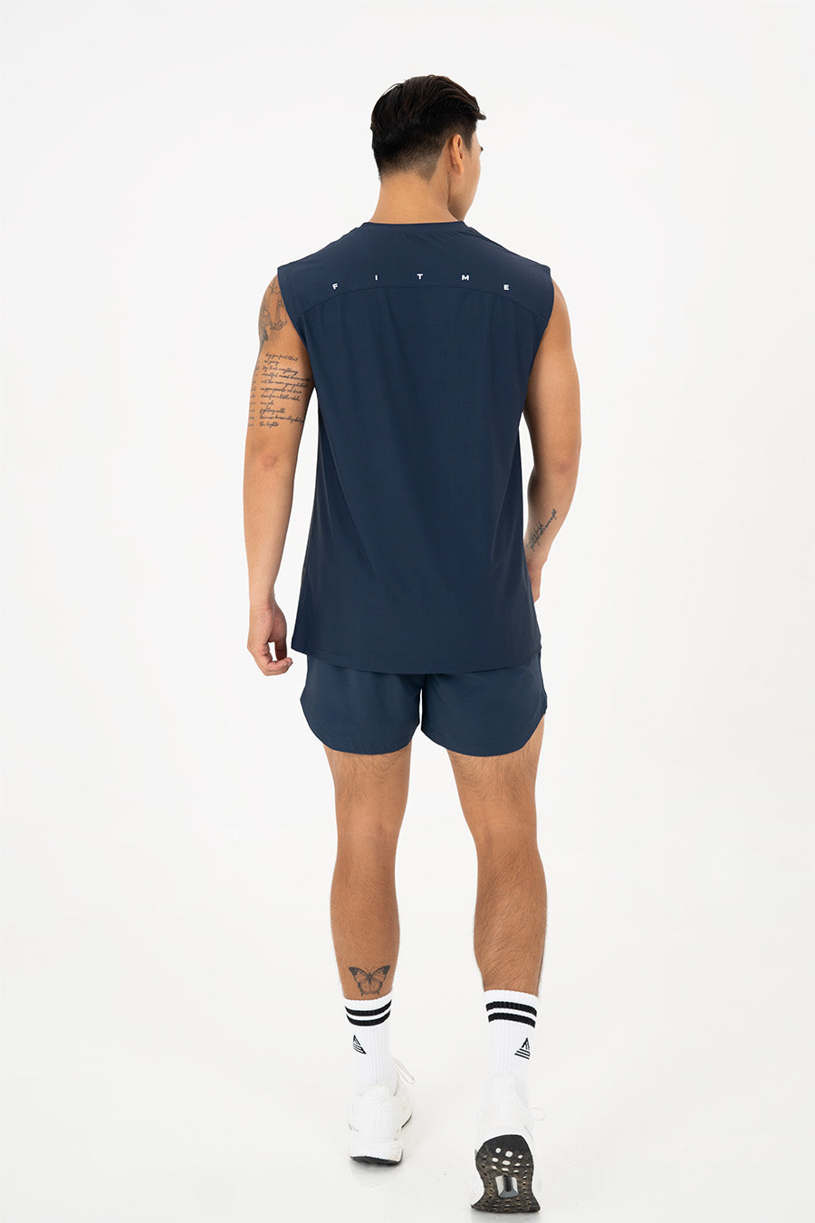 Áo ba lỗ tập gym nam Fitme Perfomance 2.0 ATSN01 - Navy