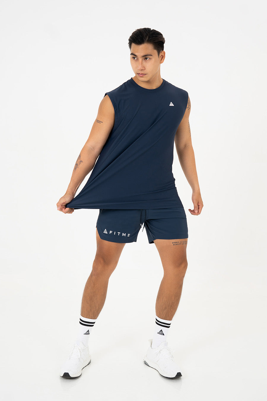 Áo ba lỗ tập gym nam Fitme Perfomance 2.0 ATSN01 - Navy