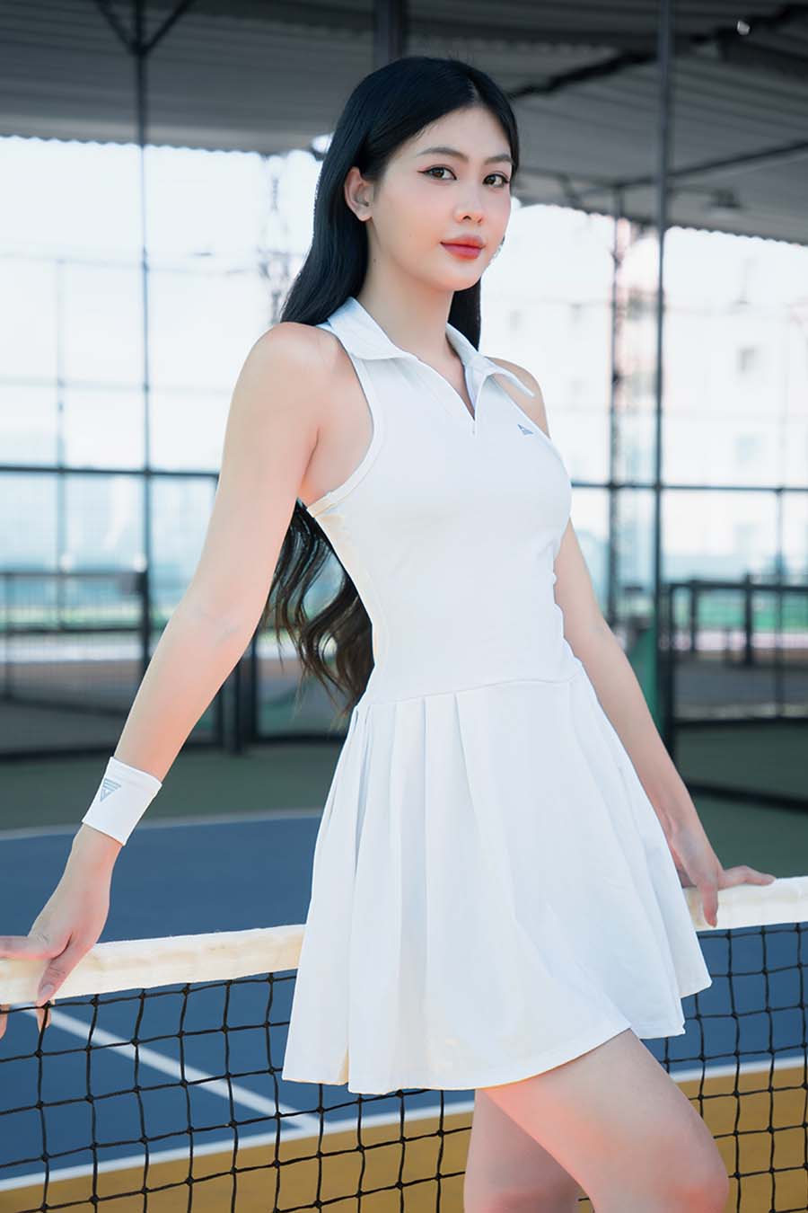 Váy tennis thể thao nữ Fitme GOC - DTSN01 - Trắng