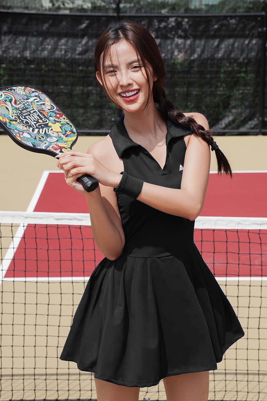 Váy tennis thể thao nữ Fitme GOC - DTSN01 - Đen