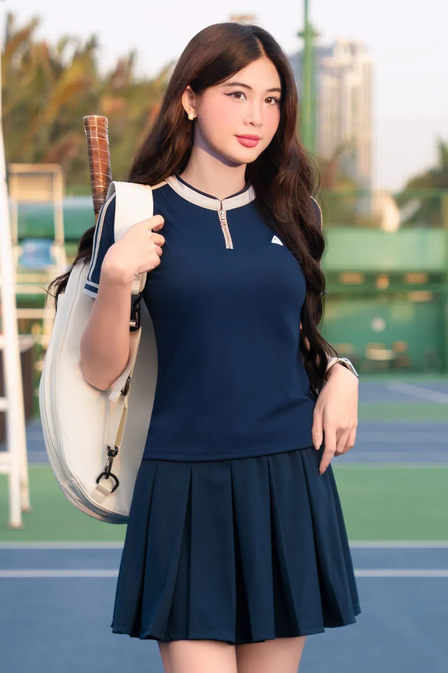 Váy Fitme ZENITH CE VTNN02 Navy đai be