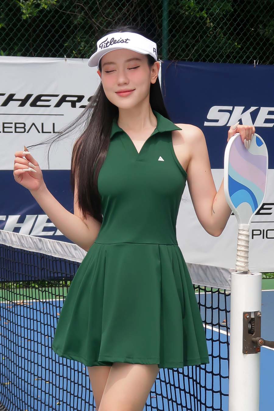 Váy tennis thể thao nữ Fitme GOC - DTSN01 - Wimbledon Green