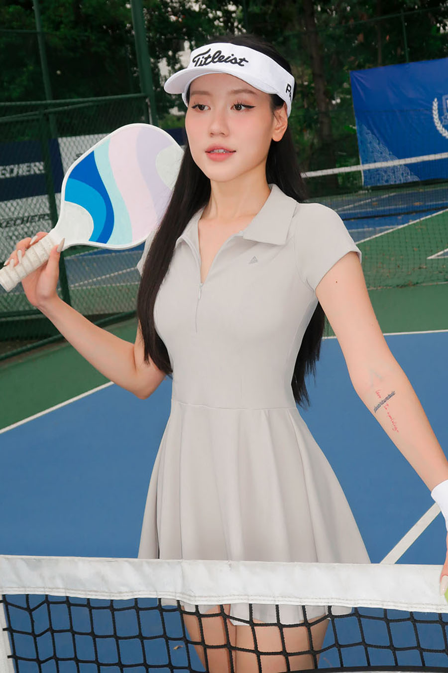 Váy tennis thể thao nữ Fitme GOC - DTNN01 - Light Grey